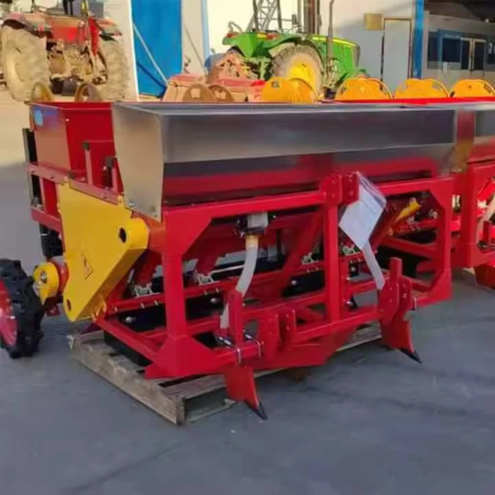 Máquina de plantador de trator de alho agrícola aprovado por CE 4 linhas 7rows 8rows 10 linhas com roda guia de mudas 90% economia de mão -de -obra plantador de semeador de alho automático